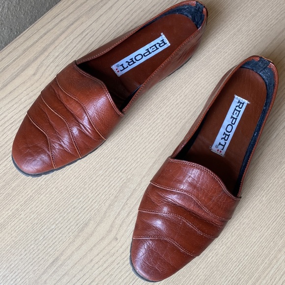 Vintage Women’s Loafers Leather Brown size 10 90s 80s Report - Picture 13 of 17